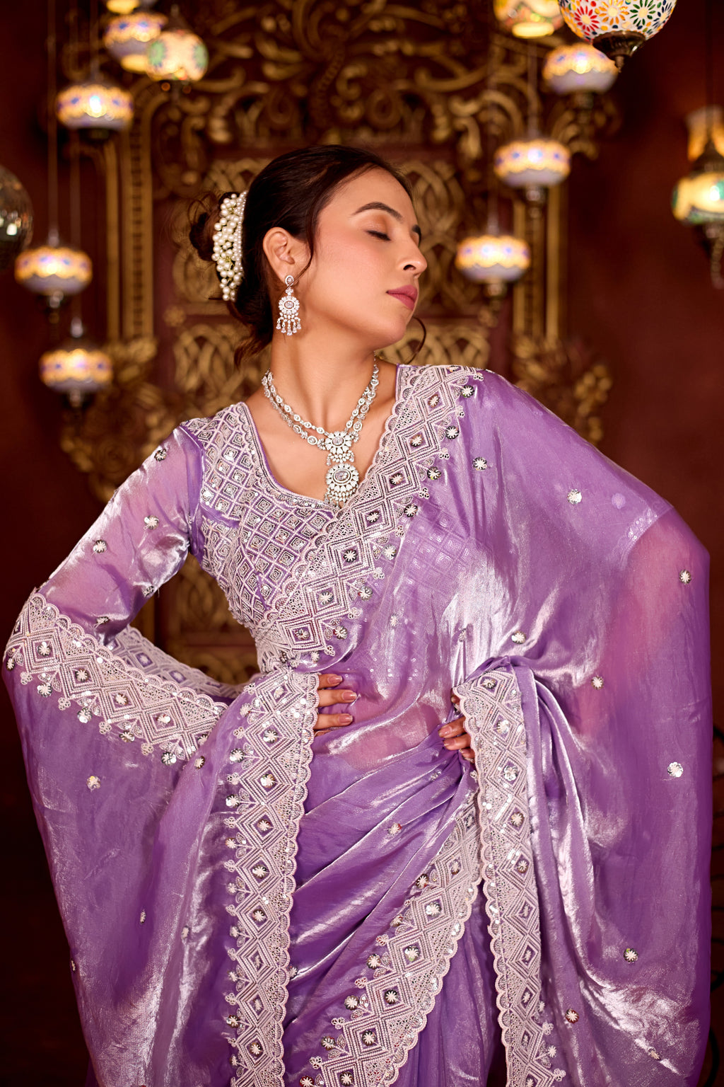 Sindhuri Saree – Classic Edition | Regal Sequin Jaal Bridal Collection