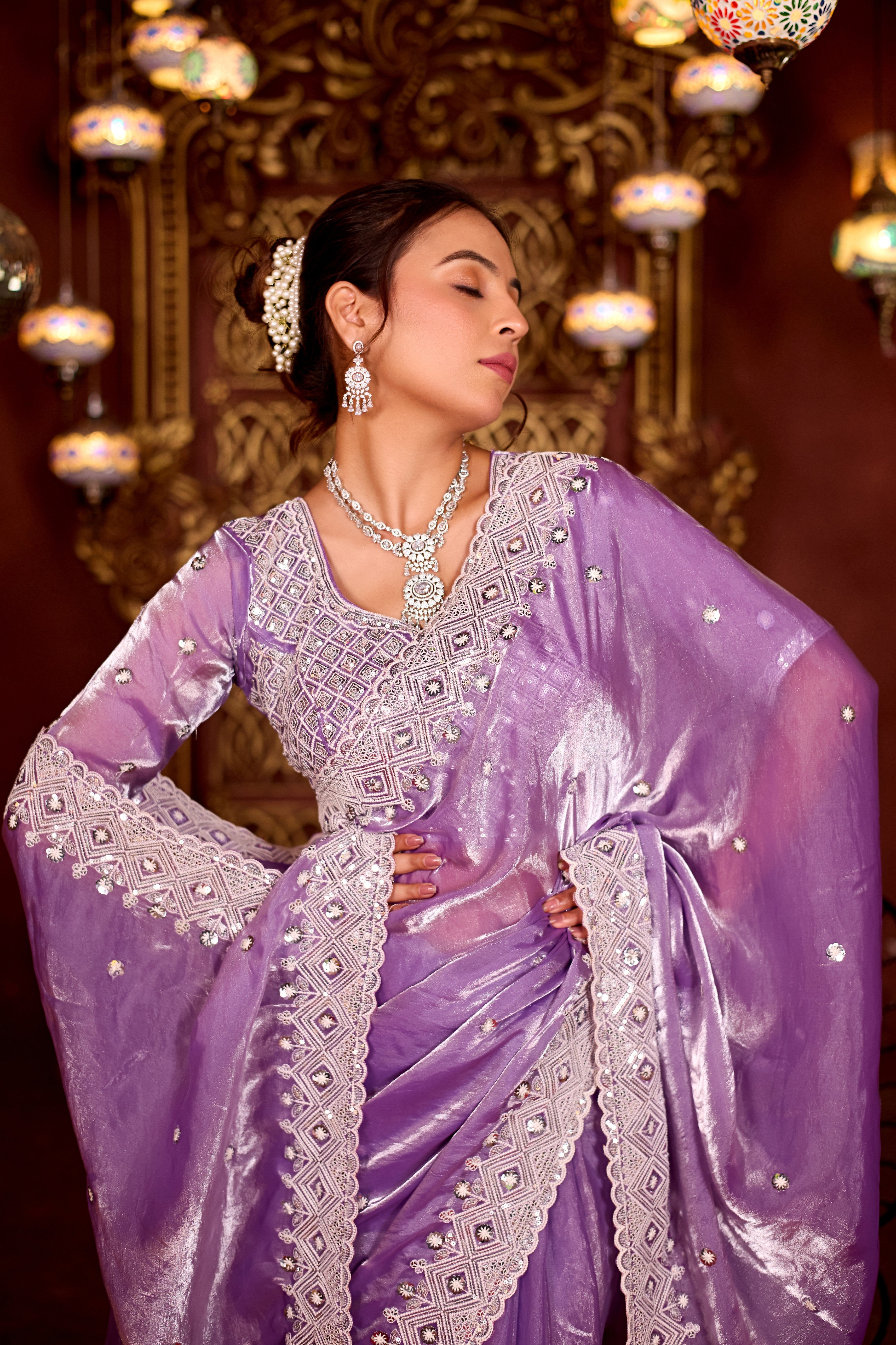 Sindhuri Saree – Classic Edition | Regal Sequin Jaal Bridal Collection