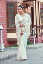 Yuvati Saree – Multicolor Floral Buti Embroidery | Festive & Wedding