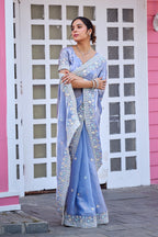 Yuvati Saree – Multicolor Floral Buti Embroidery | Festive & Wedding