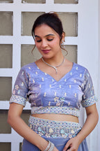 Yuvati Saree – Multicolor Floral Buti Embroidery | Festive & Wedding