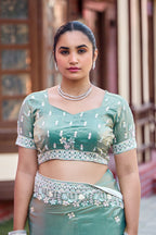 Yuvati Saree – Multicolor Floral Buti Embroidery | Festive & Wedding