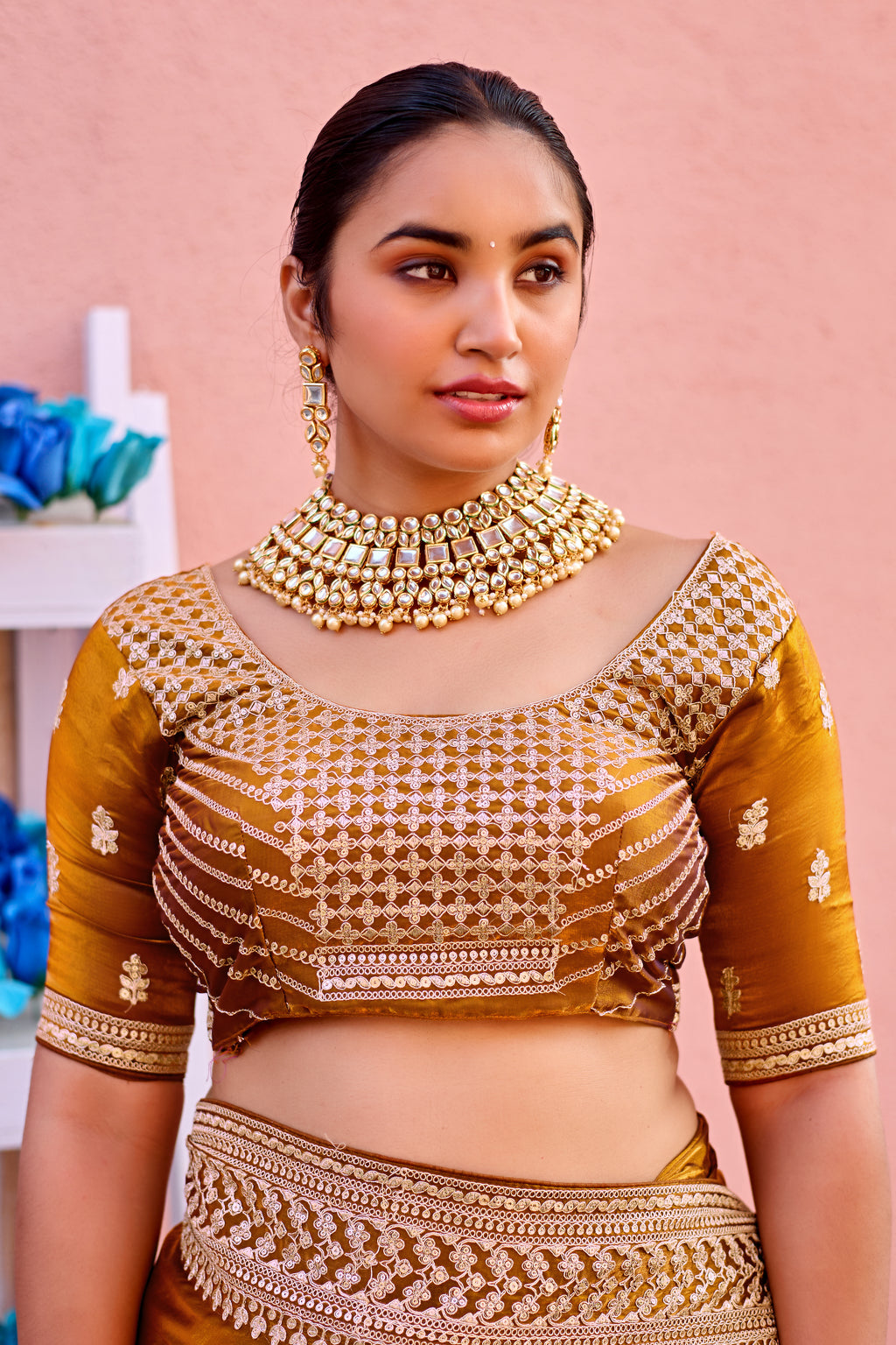 Devsena Saree – Royal Bridal Saree with Embroidered Waist Belt