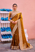 Devsena Saree – Royal Bridal Saree with Embroidered Waist Belt