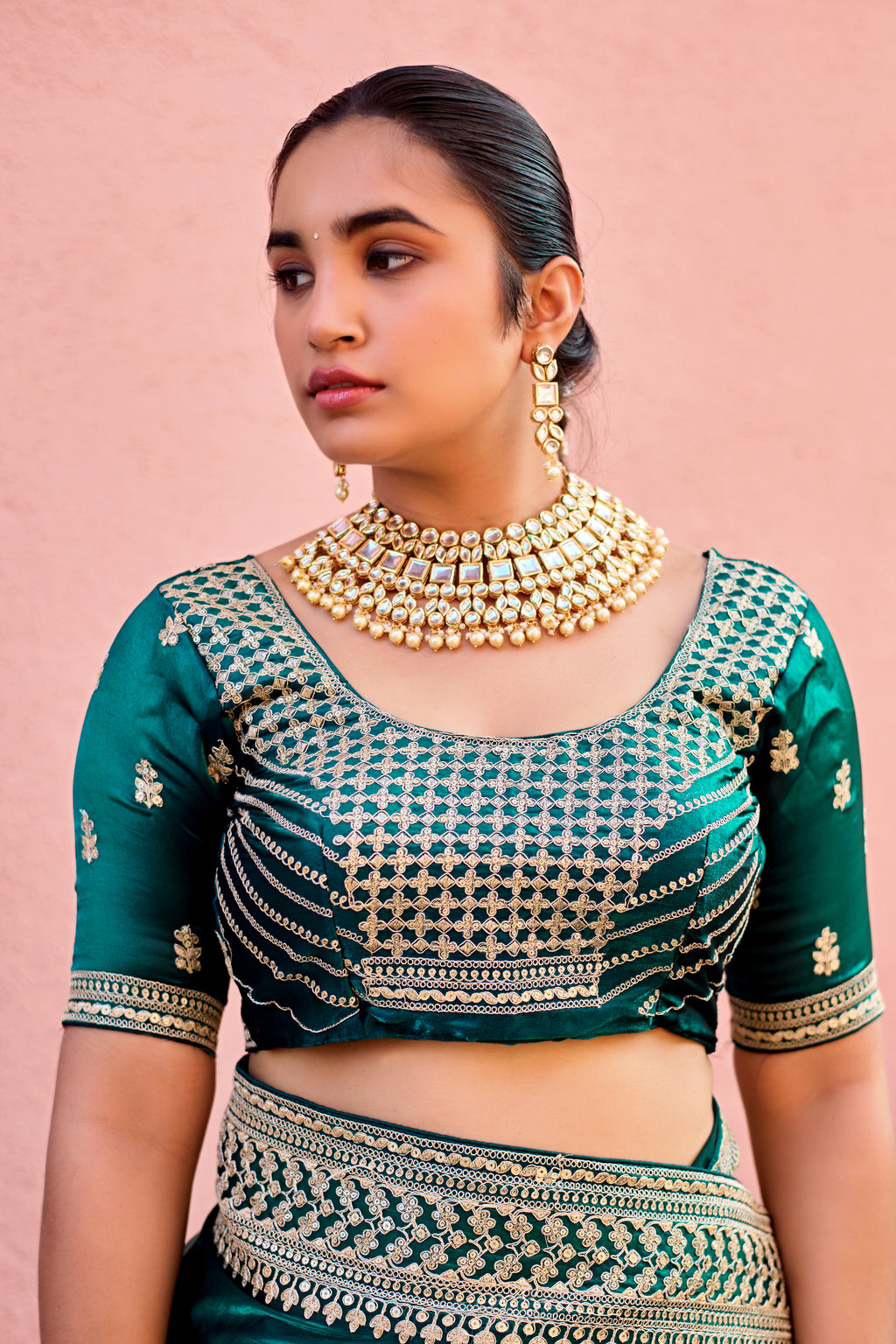 Devsena Saree – Royal Bridal Saree with Embroidered Waist Belt