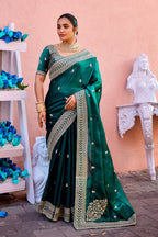 Devsena Saree – Royal Bridal Saree with Embroidered Waist Belt