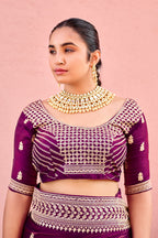 Devsena Saree – Royal Bridal Saree with Embroidered Waist Belt