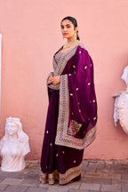 Devsena Saree – Royal Bridal Saree with Embroidered Waist Belt