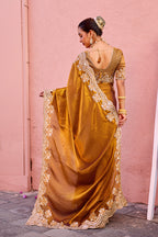 Kusum Saree – Grand Bridal Ensemble with Embroidered Kamarband | Fancy Satin