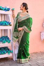 Devsena Saree – Royal Bridal Saree with Embroidered Waist Belt