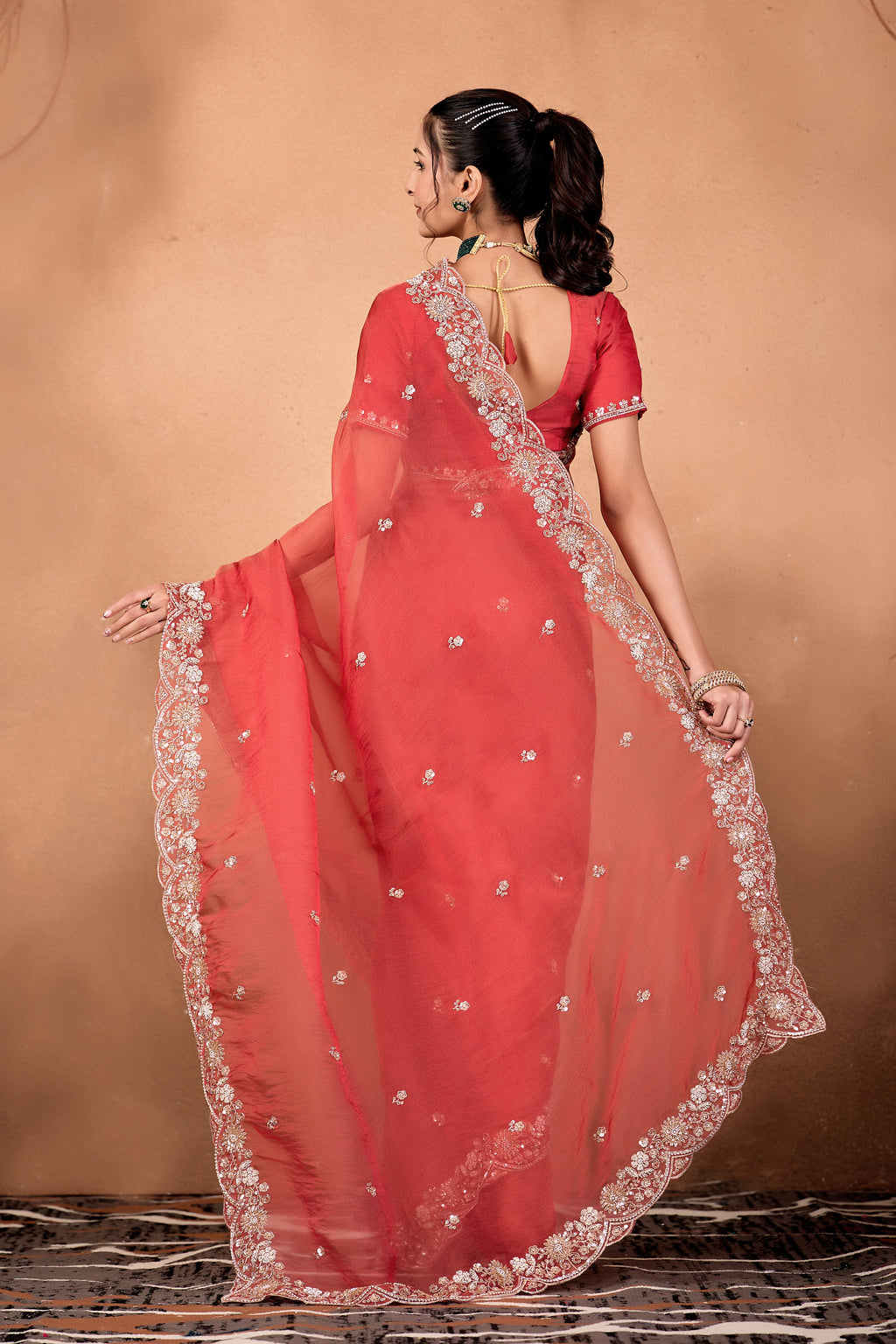 Khwahish 2 — Embroidered Tissue Saree