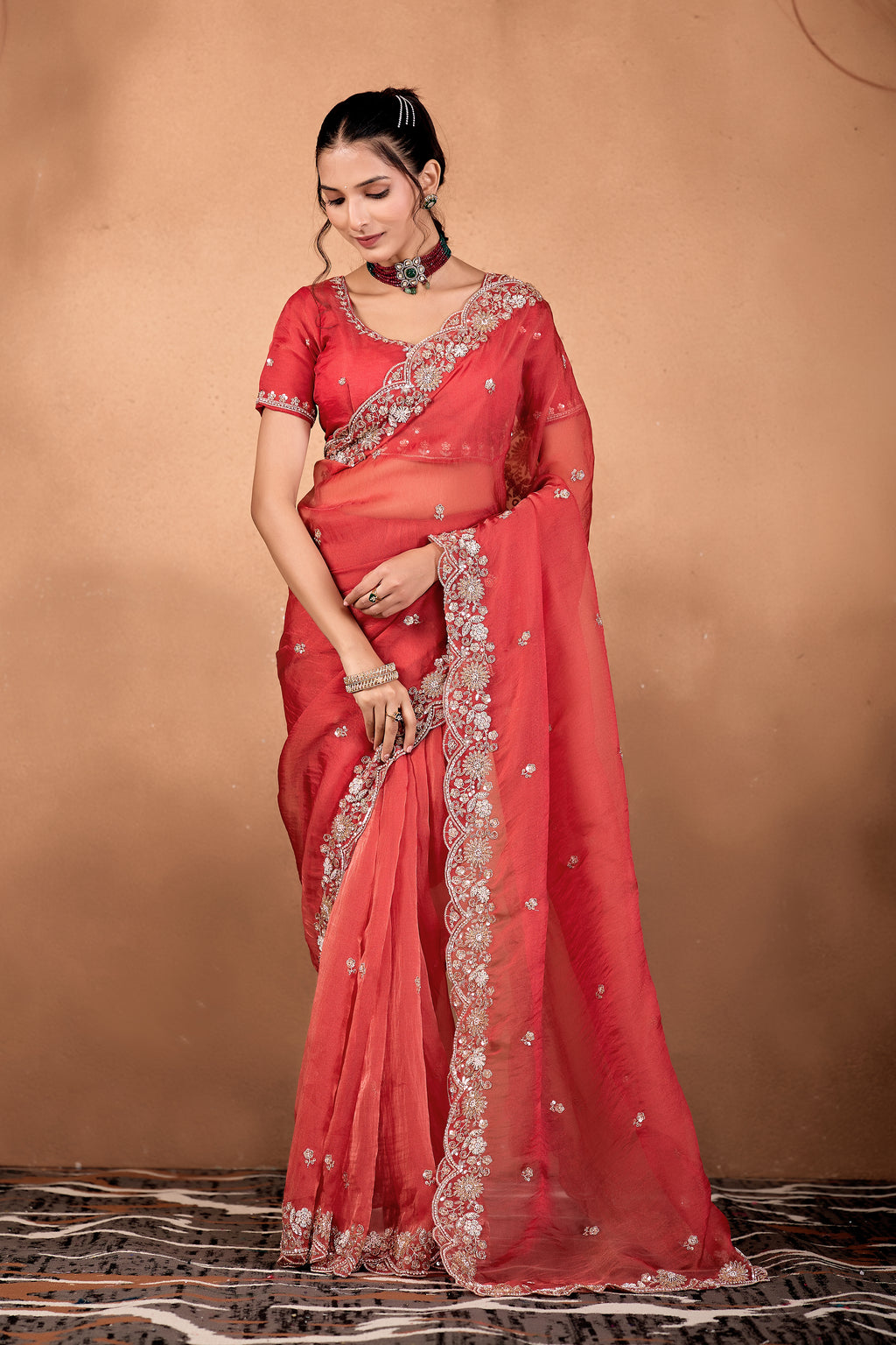 Khwahish 2 — Embroidered Tissue Saree