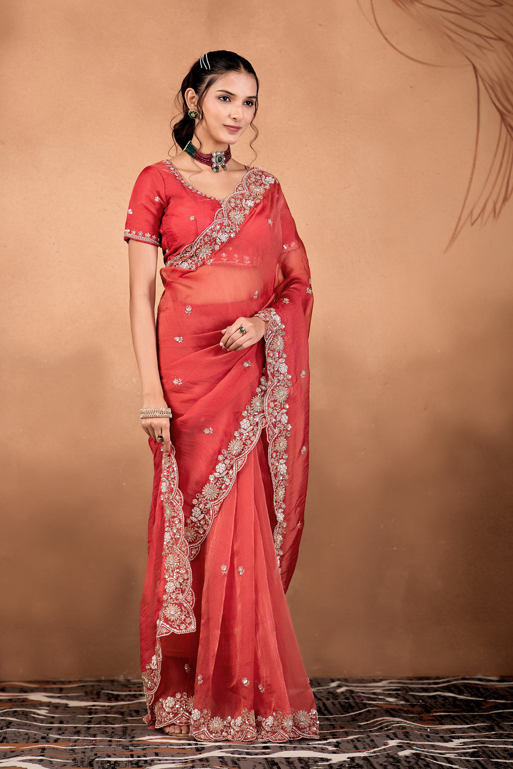 Khwahish 2 — Embroidered Tissue Saree