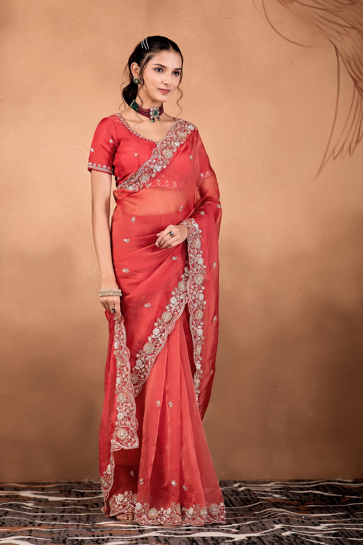 Khwahish 2 — Embroidered Tissue Saree