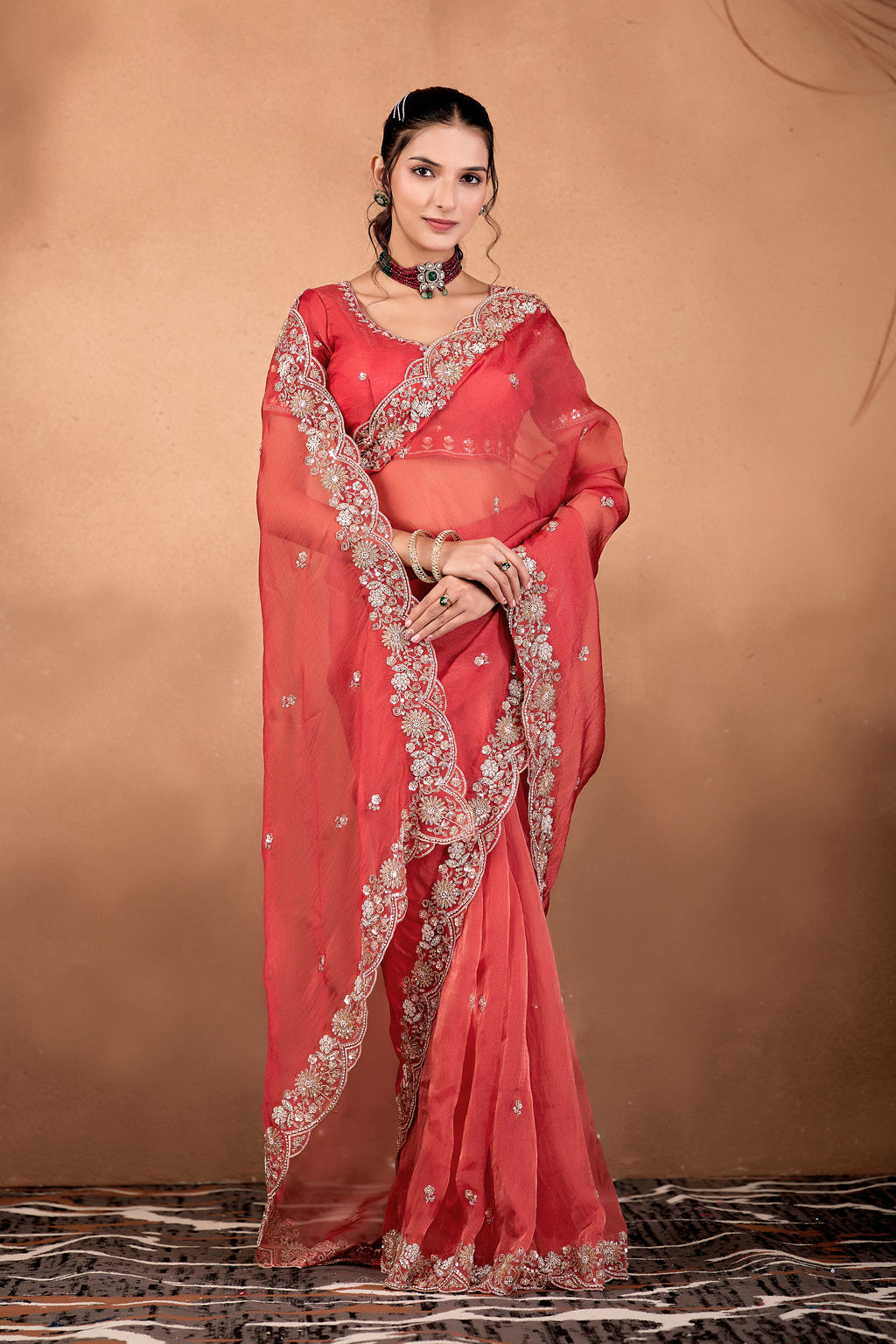 Khwahish 2 — Embroidered Tissue Saree