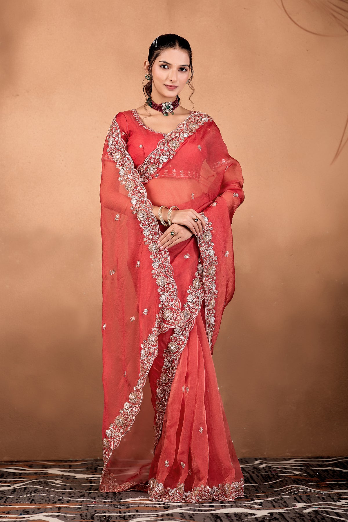 Khwahish 2 — Embroidered Tissue Saree
