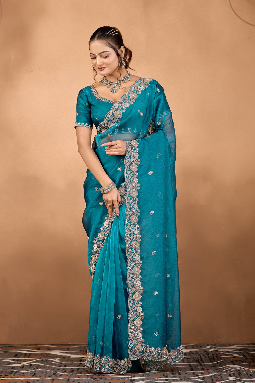 Khwahish 2 — Embroidered Tissue Saree
