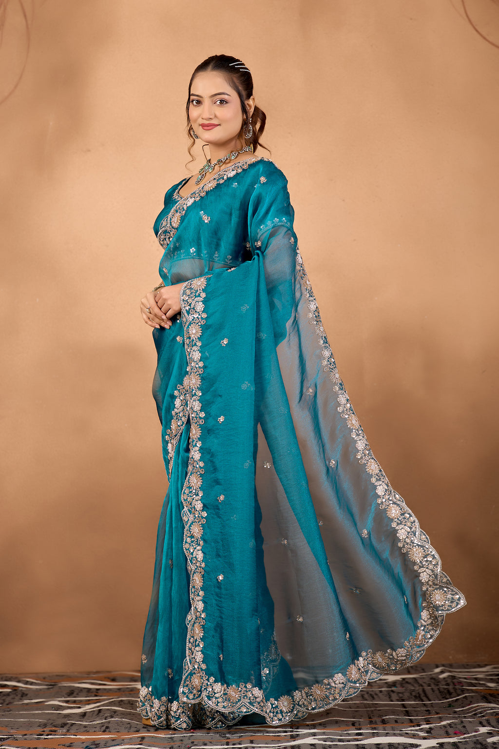 Khwahish 2 — Embroidered Tissue Saree