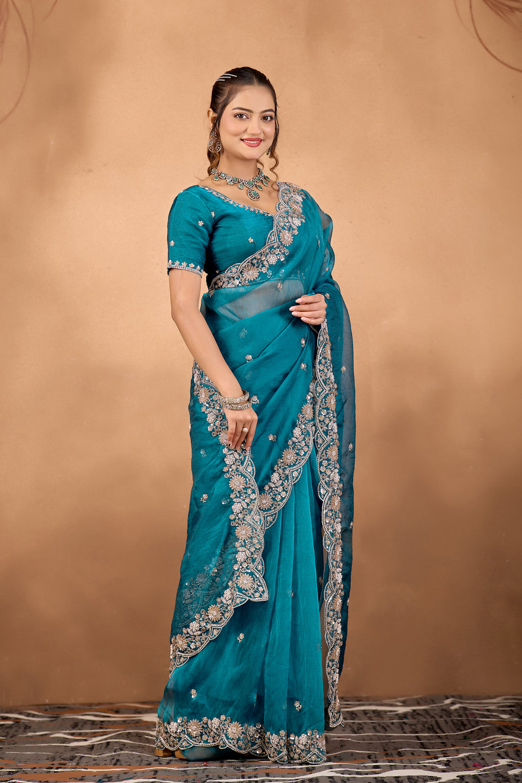 Khwahish 2 — Embroidered Tissue Saree