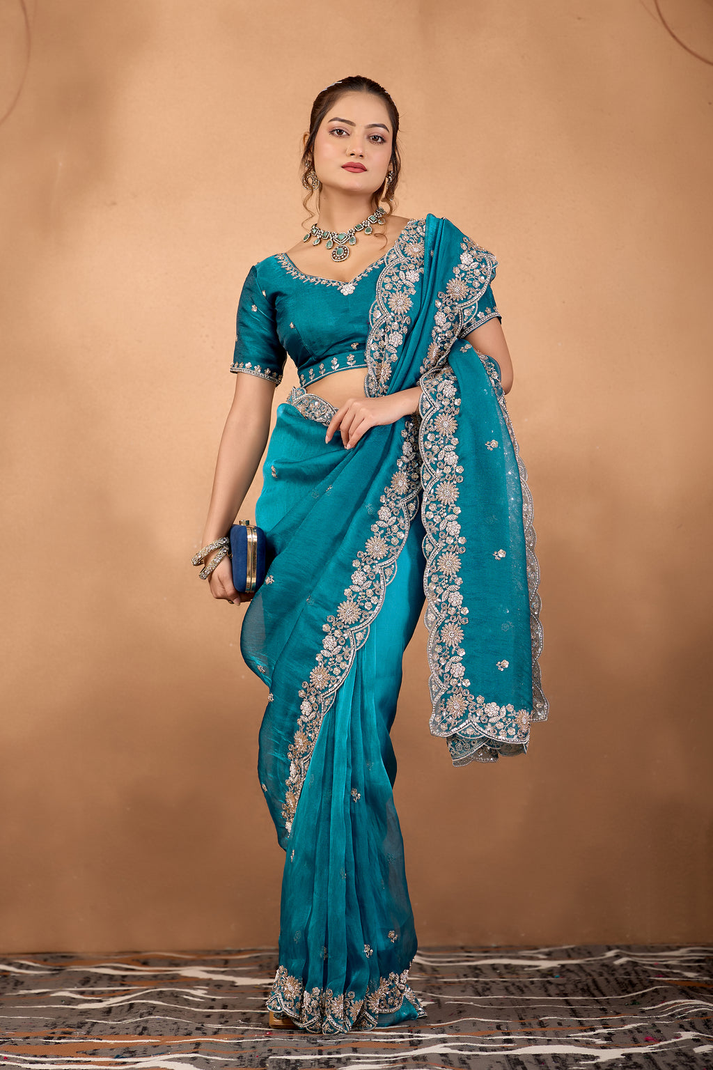 Khwahish 2 — Embroidered Tissue Saree