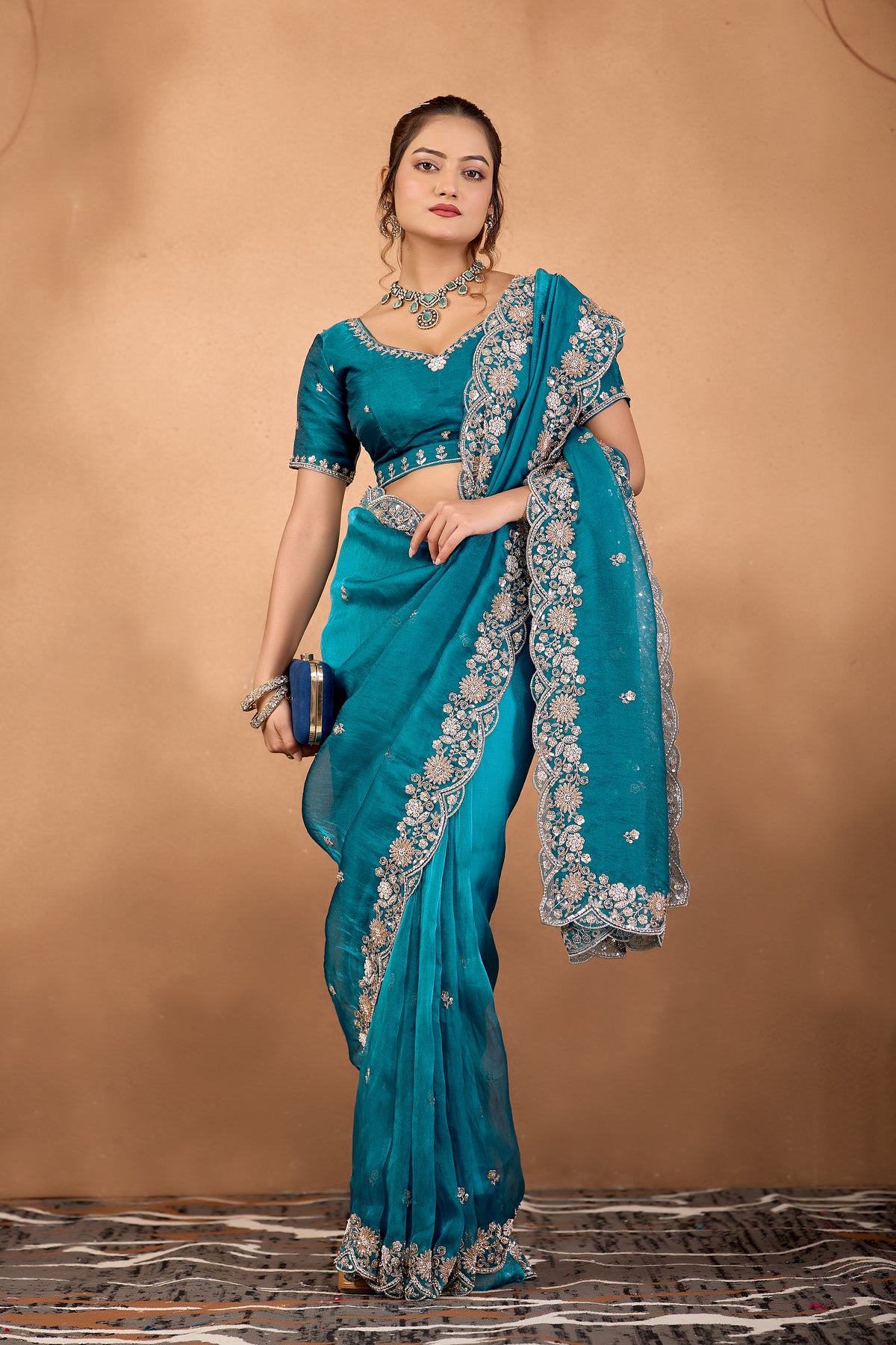 Khwahish 2 — Embroidered Tissue Saree