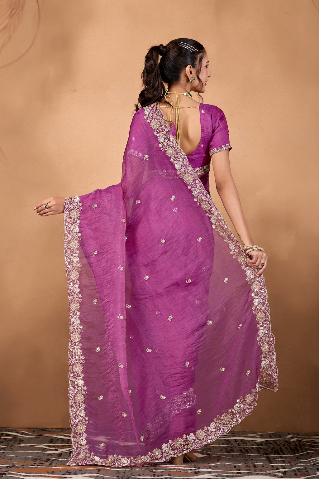 Khwahish 2 — Embroidered Tissue Saree