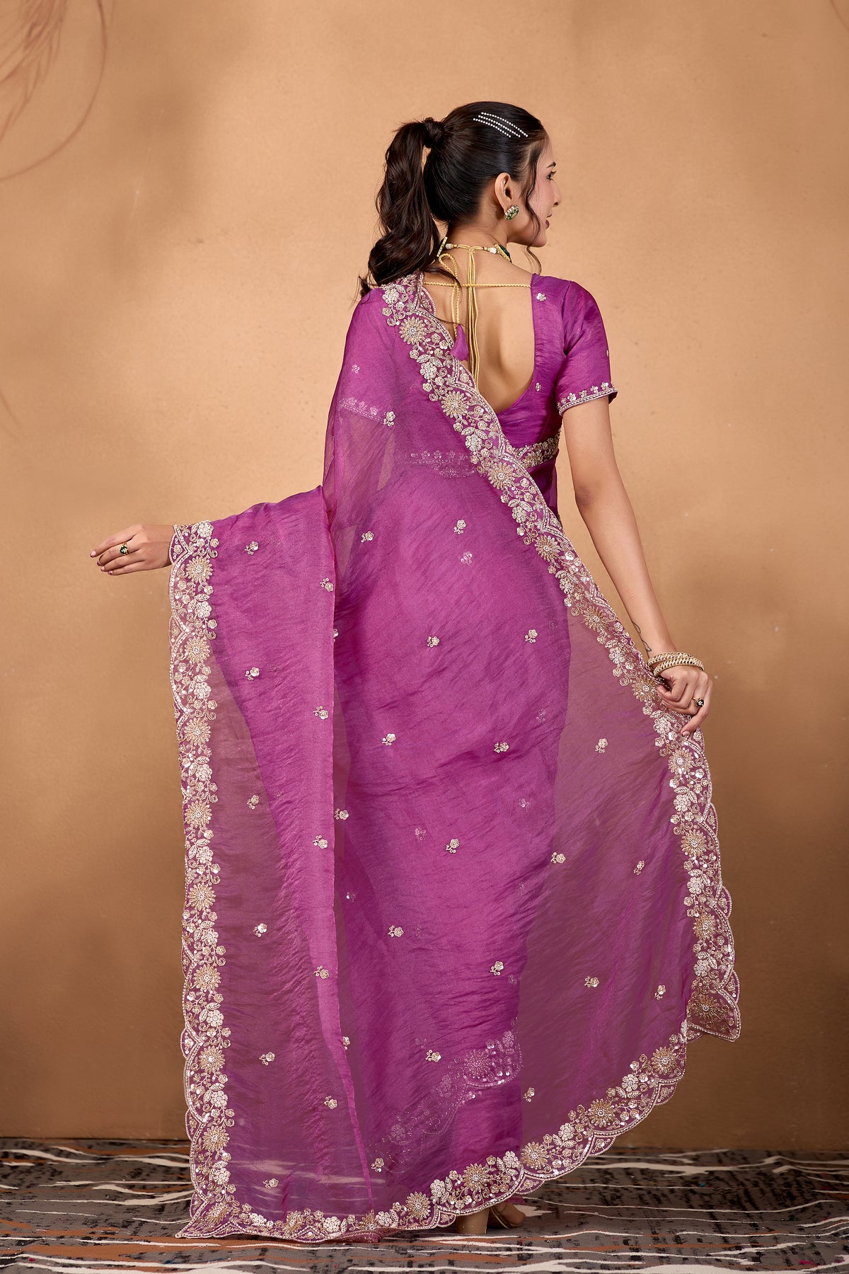 Khwahish 2 — Embroidered Tissue Saree