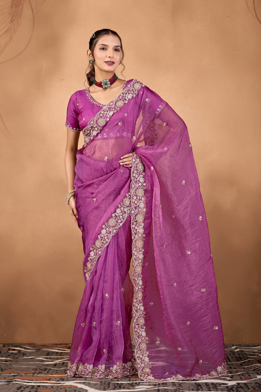 Khwahish 2 — Embroidered Tissue Saree
