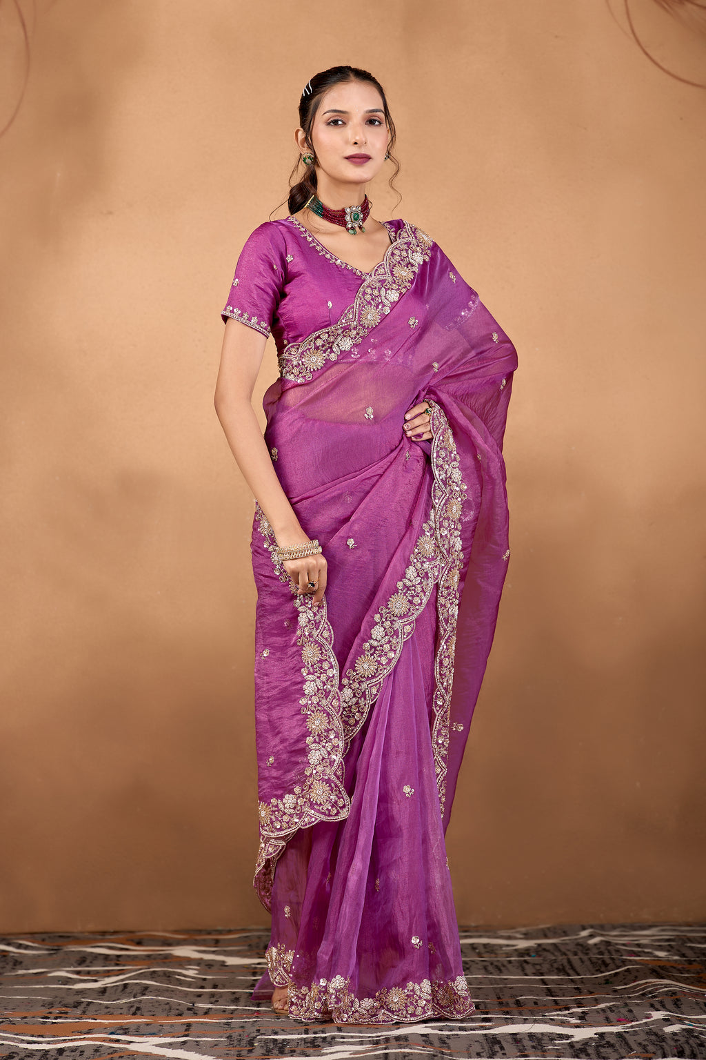 Khwahish 2 — Embroidered Tissue Saree