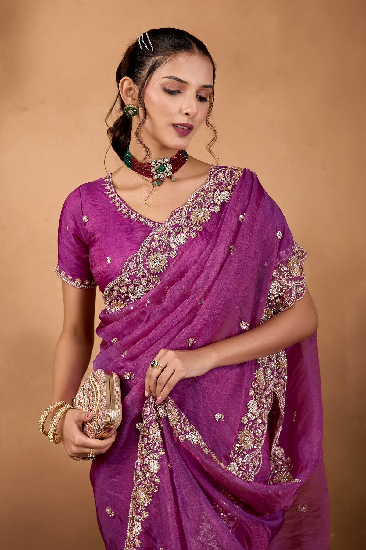 Khwahish 2 — Embroidered Tissue Saree