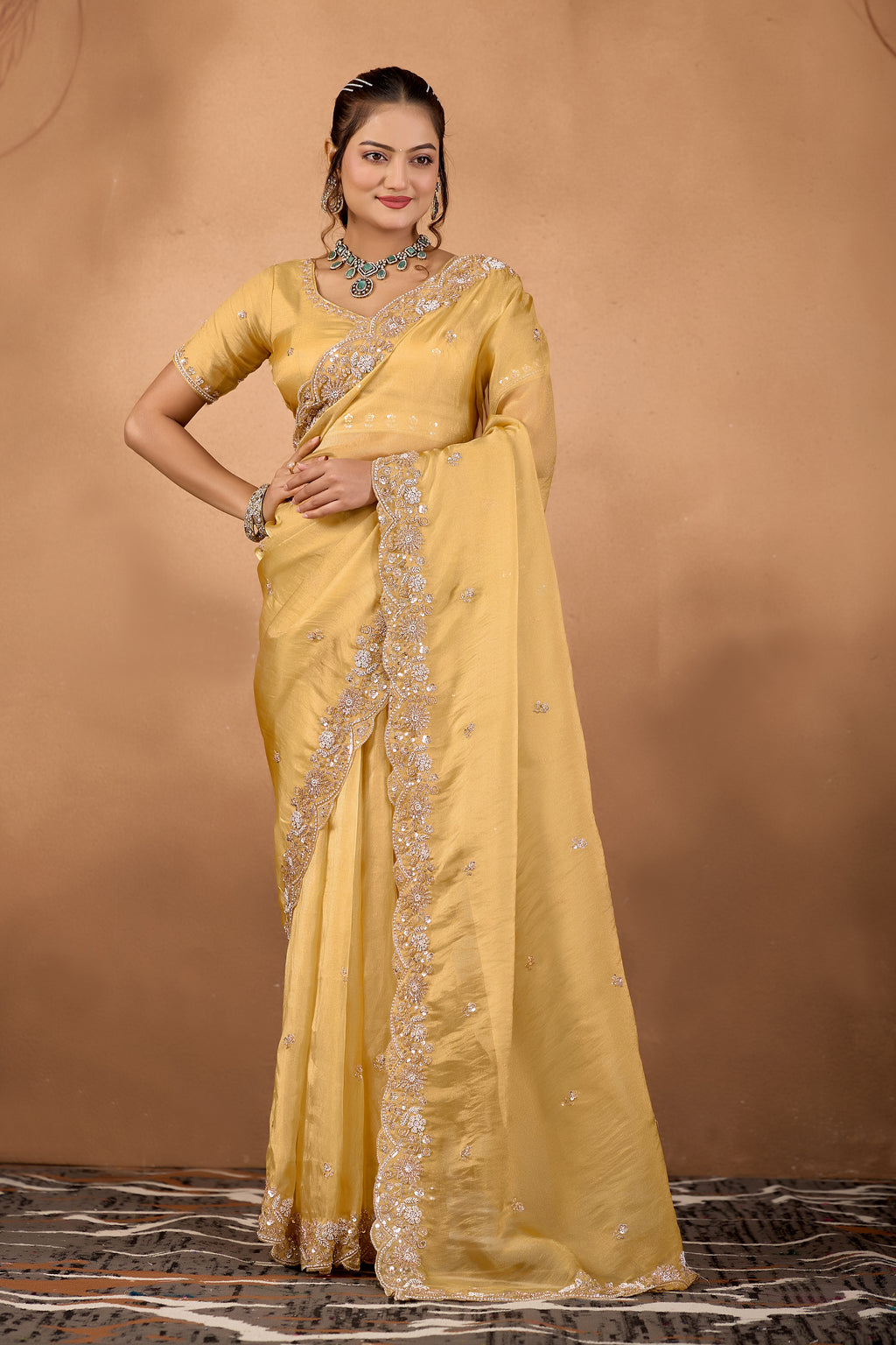 Khwahish 2 — Embroidered Tissue Saree