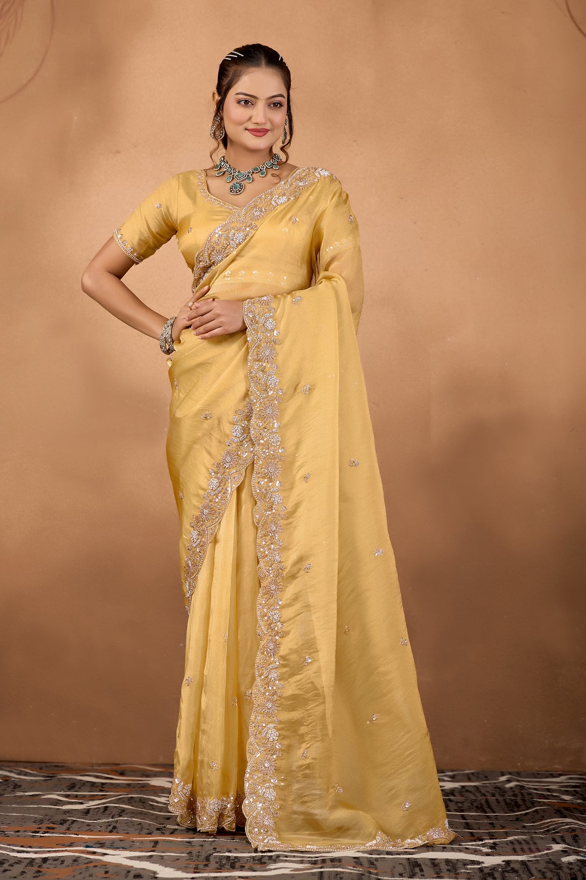 Khwahish 2 — Embroidered Tissue Saree