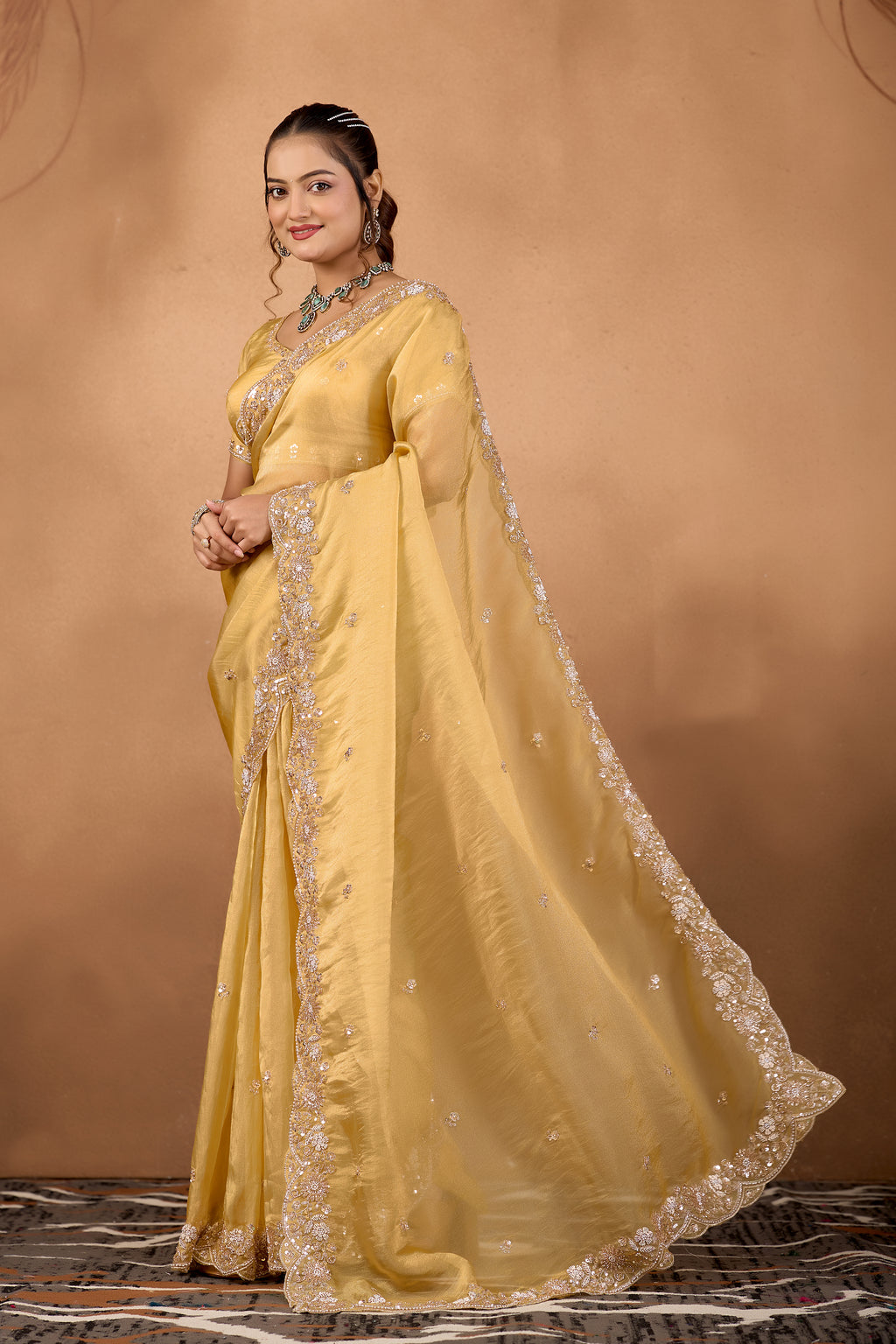 Khwahish 2 — Embroidered Tissue Saree
