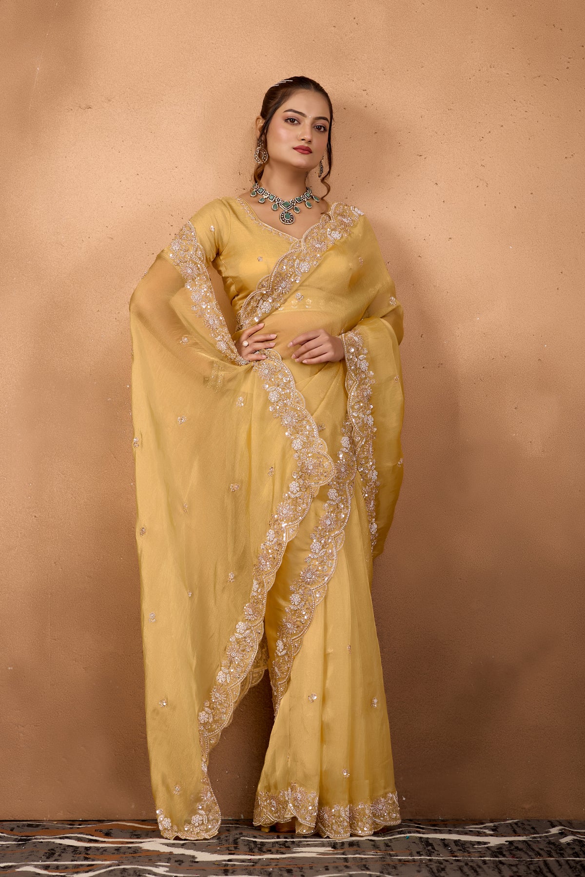 Khwahish 2 — Embroidered Tissue Saree