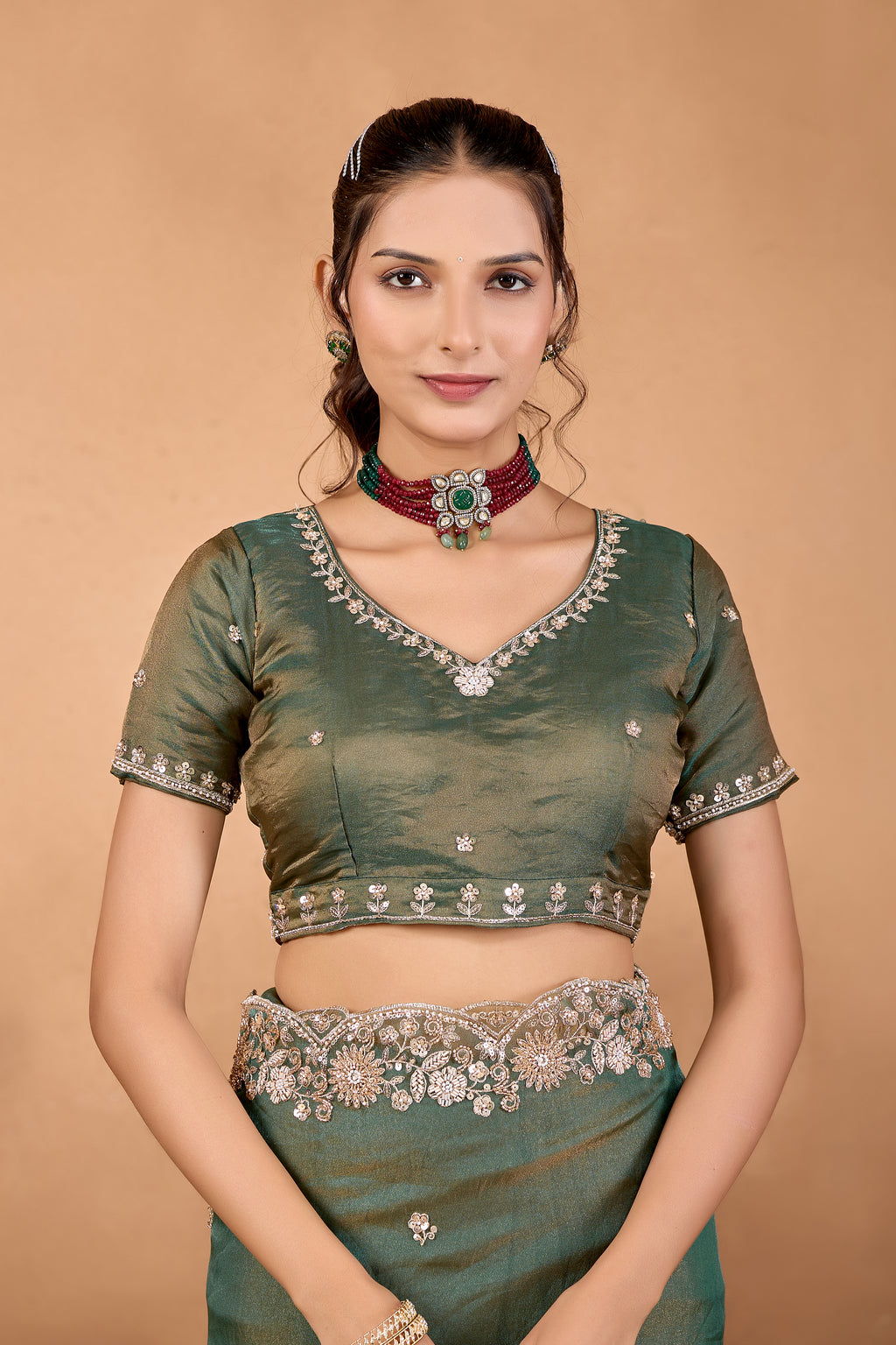 Khwahish 2 — Embroidered Tissue Saree