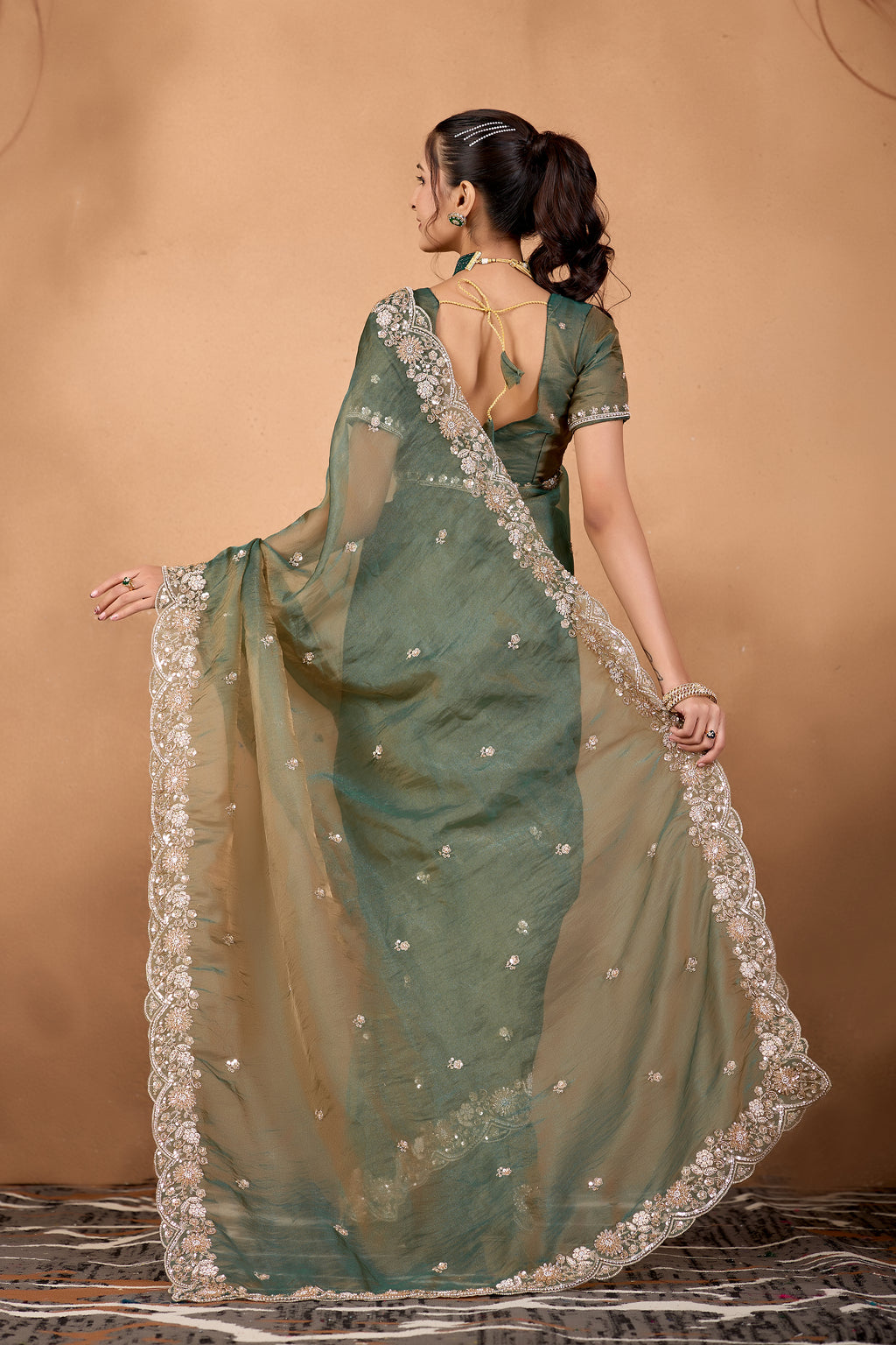Khwahish 2 — Embroidered Tissue Saree
