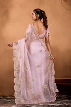 Riwaayat — Embroidered Glory Tissue Saree