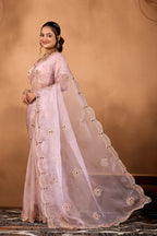 Riwaayat — Embroidered Glory Tissue Saree