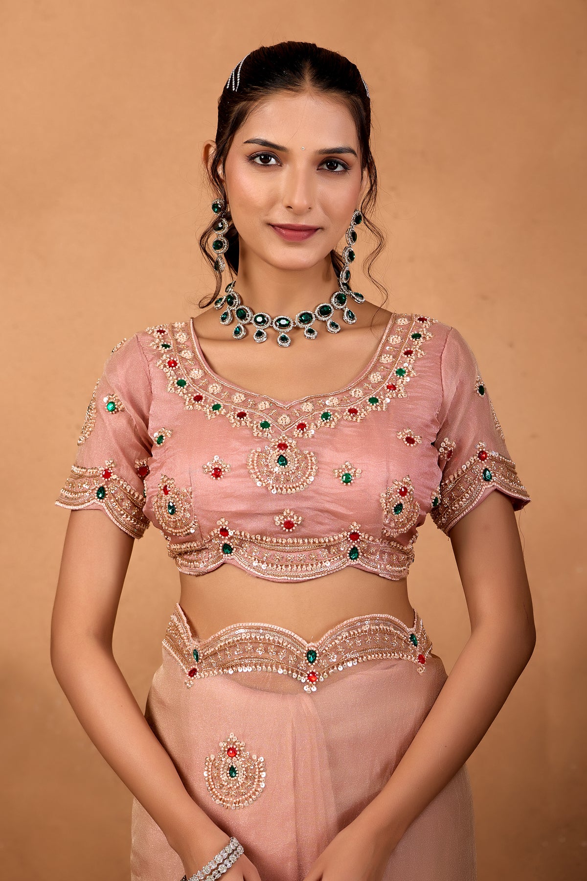 Riwaayat — Embroidered Glory Tissue Saree