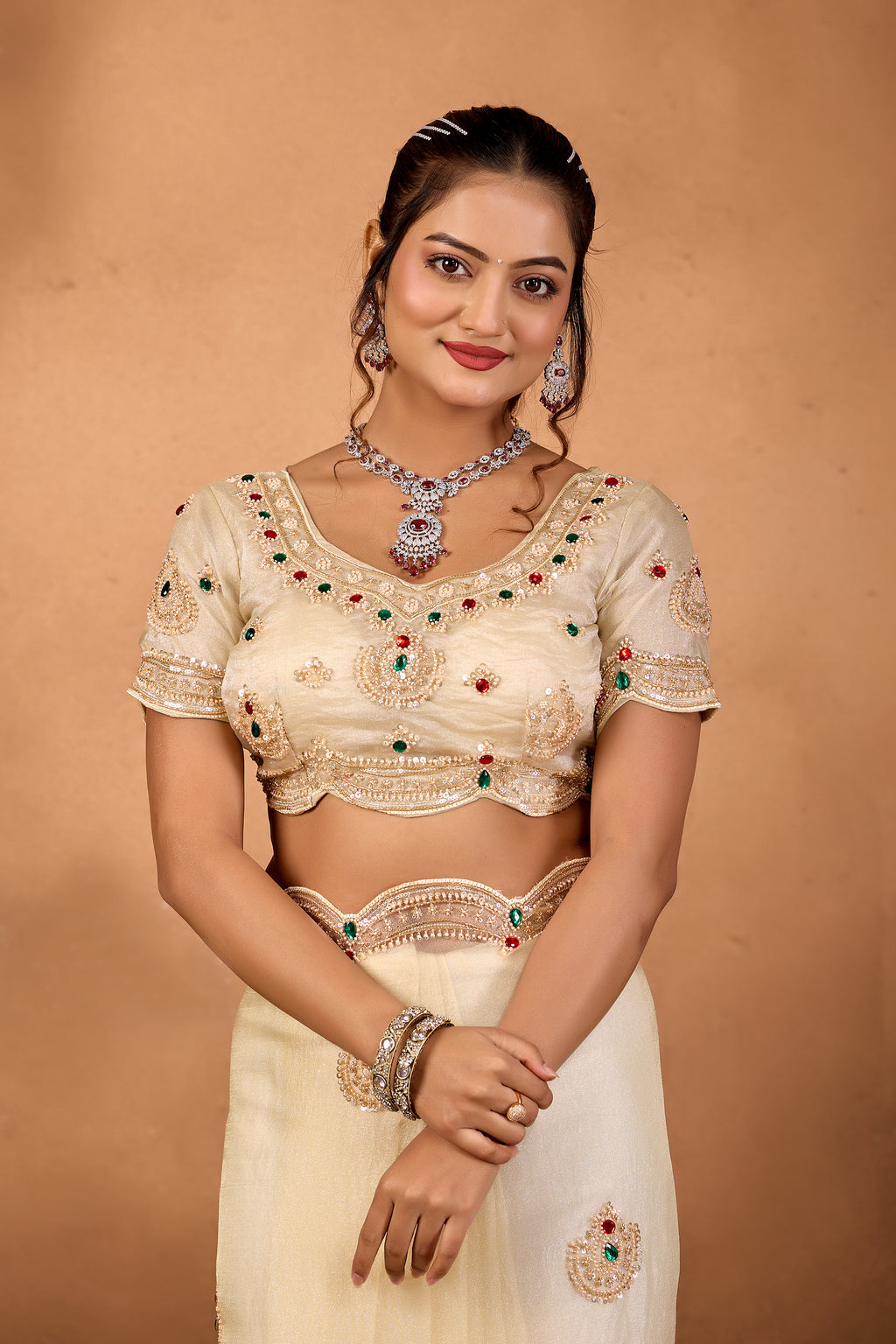 Riwaayat — Embroidered Glory Tissue Saree