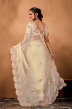 Riwaayat — Embroidered Glory Tissue Saree