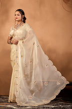 Riwaayat — Embroidered Glory Tissue Saree