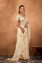Riwaayat — Embroidered Glory Tissue Saree