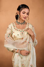 Riwaayat — Embroidered Glory Tissue Saree