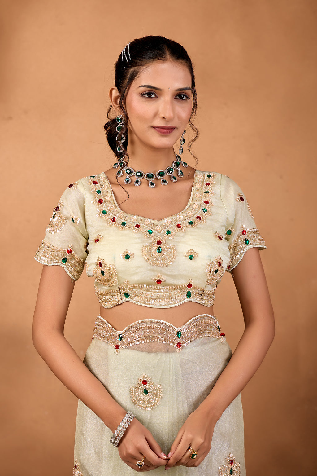 Riwaayat — Embroidered Glory Tissue Saree