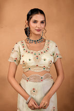 Riwaayat — Embroidered Glory Tissue Saree