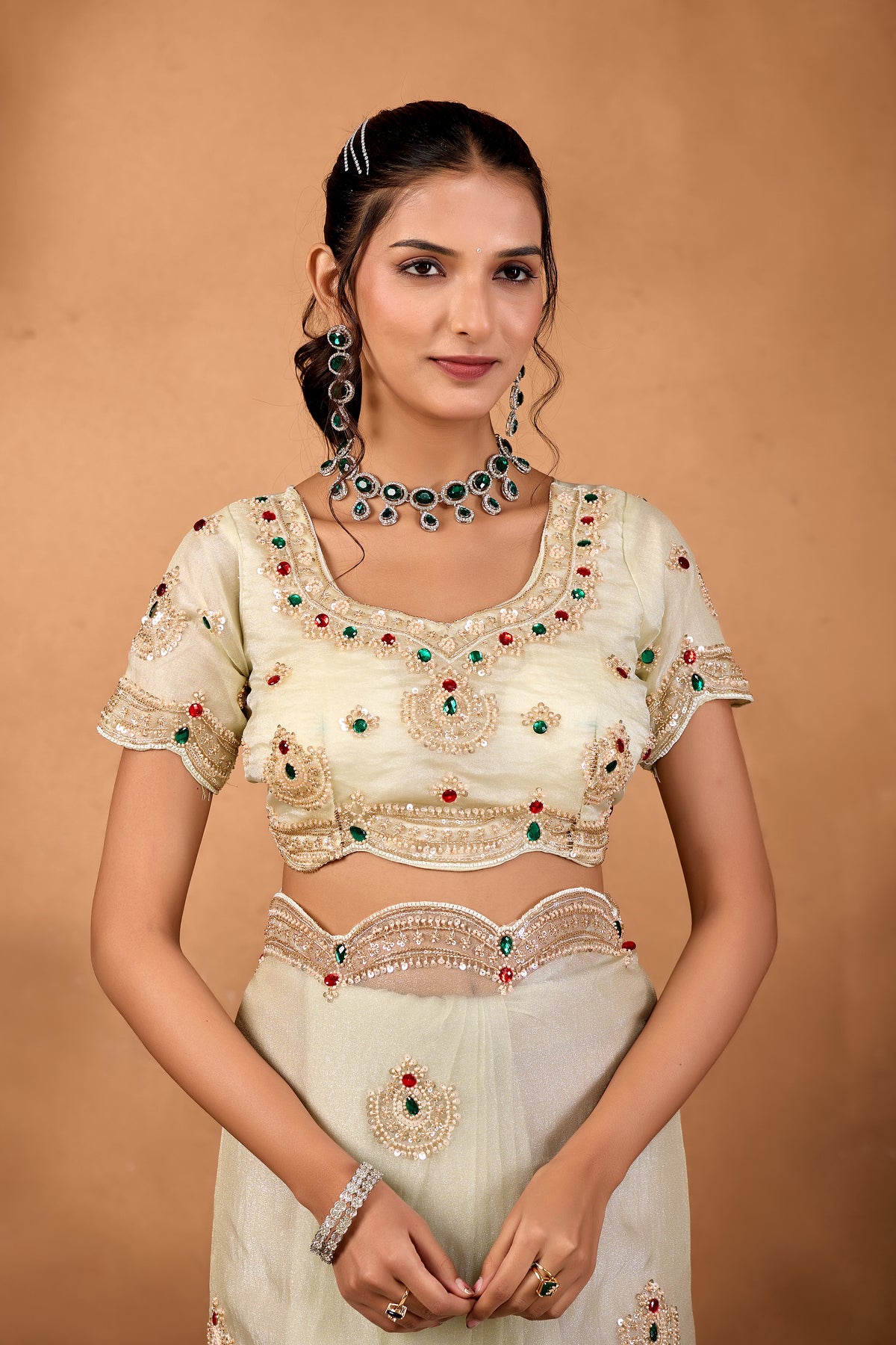 Riwaayat — Embroidered Glory Tissue Saree