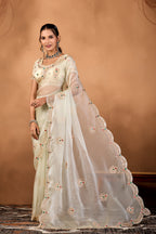 Riwaayat — Embroidered Glory Tissue Saree