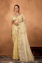 Riwaayat — Embroidered Glory Tissue Saree
