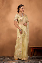 Riwaayat — Embroidered Glory Tissue Saree